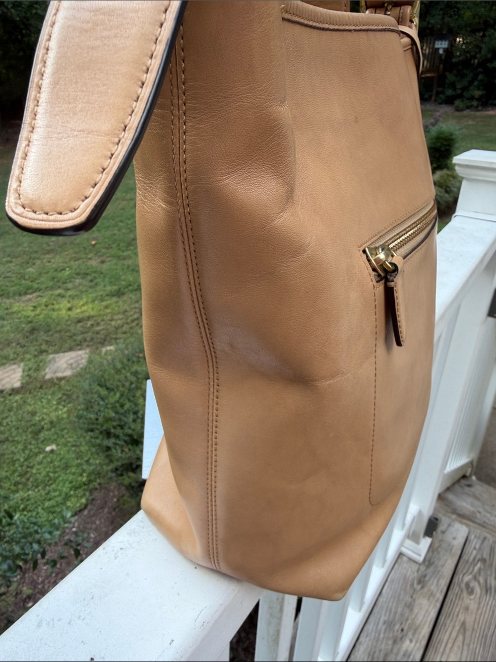 Coach Leather Tan Legacy Duffle Bag featuring an adjustable shoulder strap 2012 - Picture 7 of 17